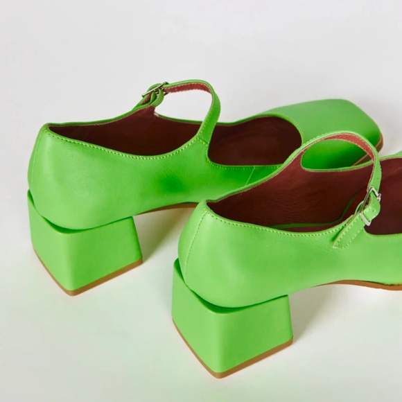 Intentionally Blank (from Anthropologie) bright green shoes size 8 New in box - Picture 3 of 10
